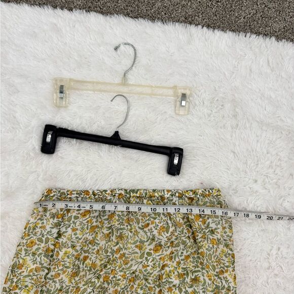 J. Crew Ivory Knee Length Lined Floral Chiffon Slip Skirt Size S NWT - Picture 10 of 11